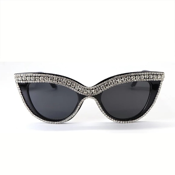 Women's rhinestone sunglasses - Picture 4 of 5